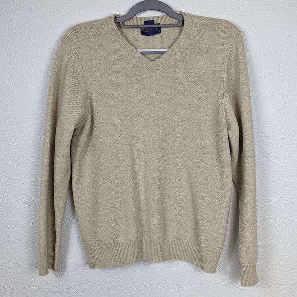 Club Room Other - CLUB ROOM Lambs Wool V Neck Mens Sweater Oatmeal S